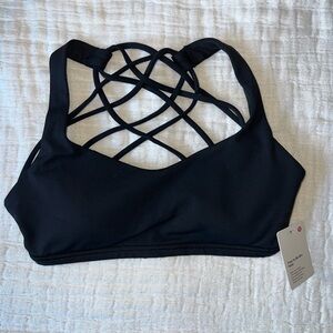 NWT Lululemon Black Strappy Sports Bra